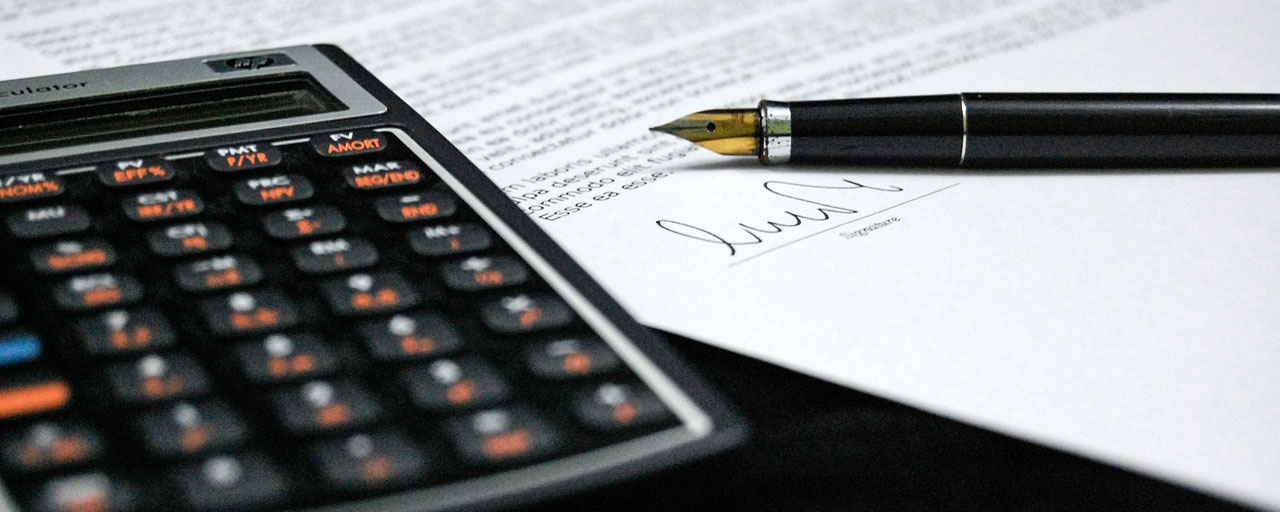 Calculator and signed document