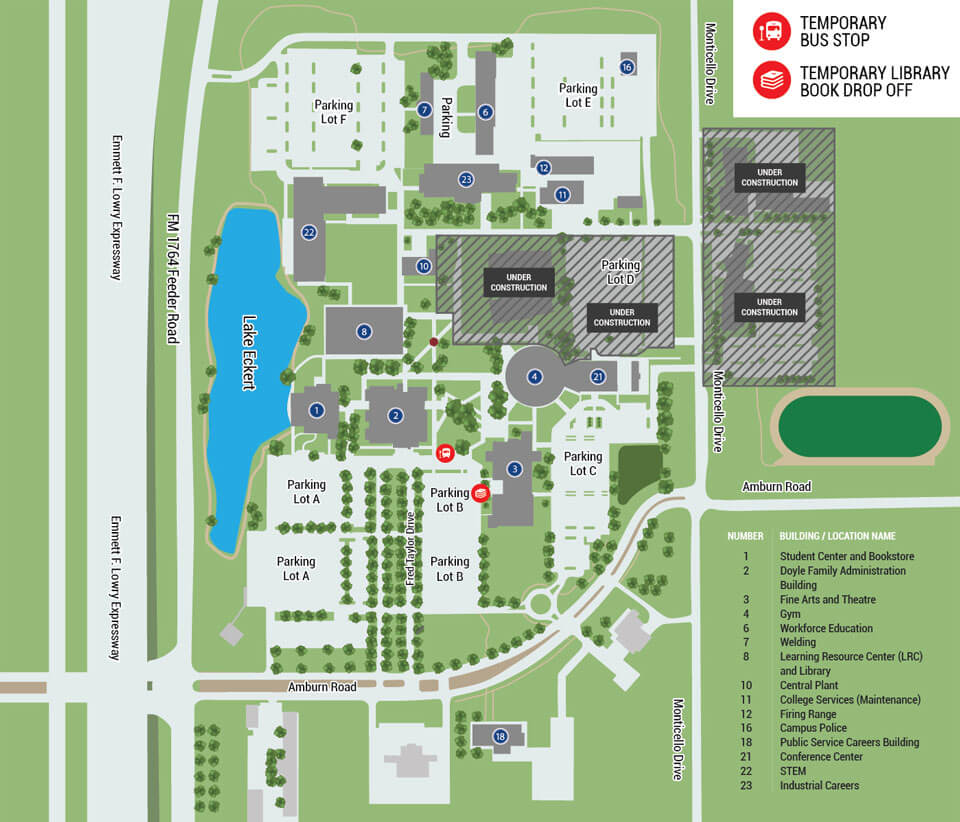 College of the Mainland campus map image