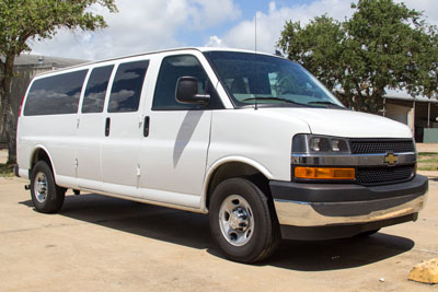 White chevy van