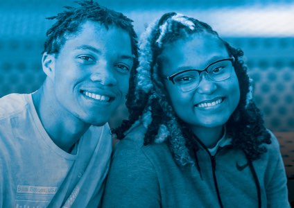 Two smiling students